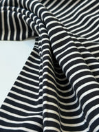 Yarn-Dyed Cotton Jersey Stripe - Black/White