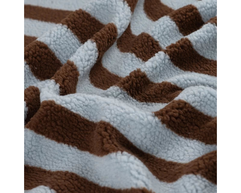Blue Stripe Sherpa Teddy