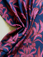 Botanical Navy & Berry Deadstock Viscose