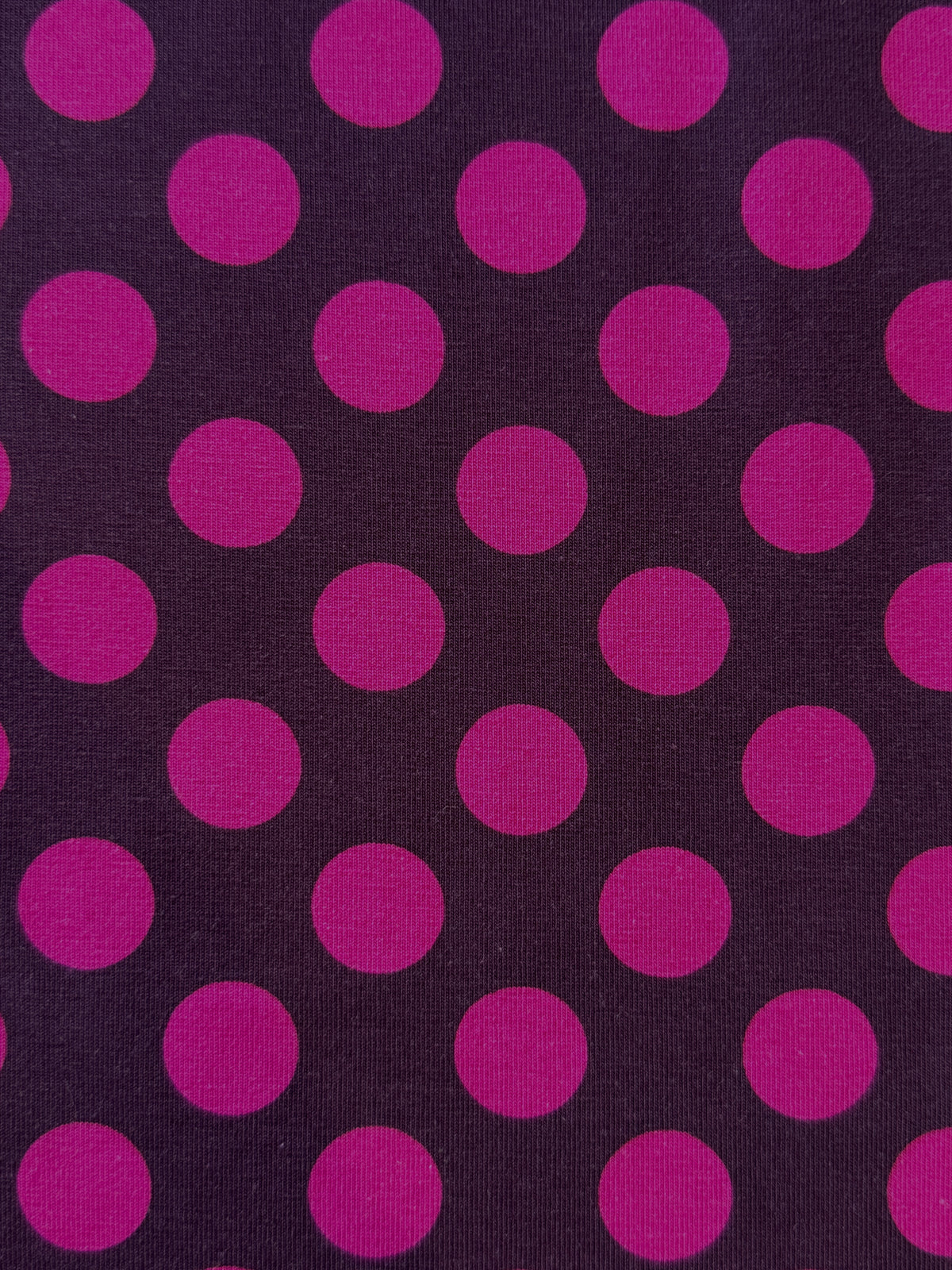 Plum And Pink Polka Spots Cotton Jersey By Stof Of Denmark