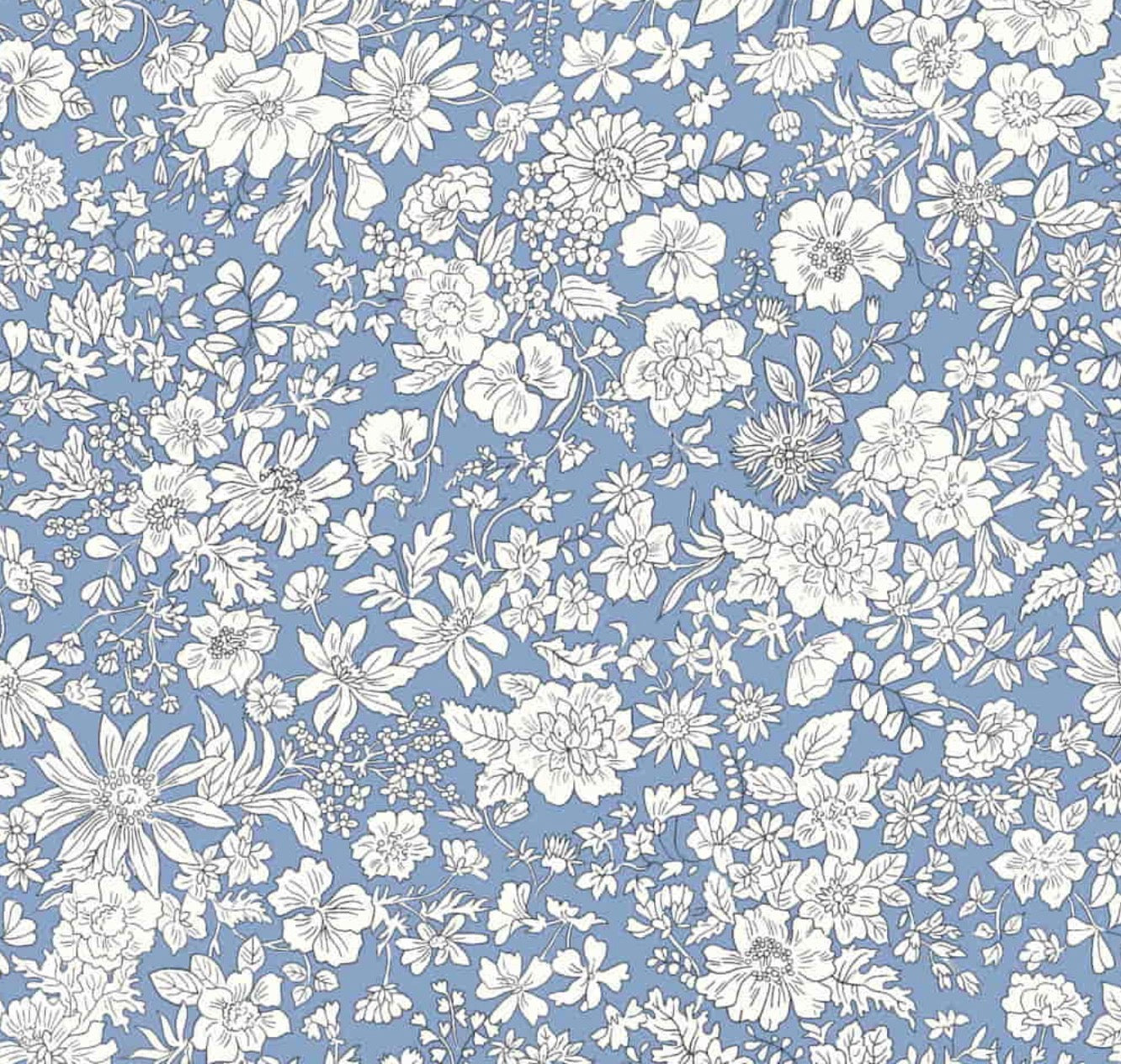Emily Belle Lasenby Cotton Individual Fat Quarter By Liberty Fabrics - Evening Sky (Brights) 016666414 A