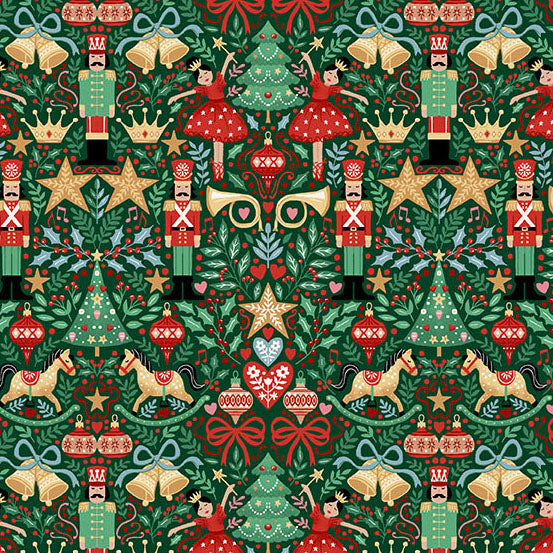 The Nutcracker - Sugar Plum Green MU-229-G - By Makower UK