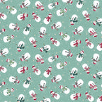 Snowman Teal MU232T - Country Christmas By Makower UK
