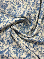 Delft Blue Viscose Linen Blend
