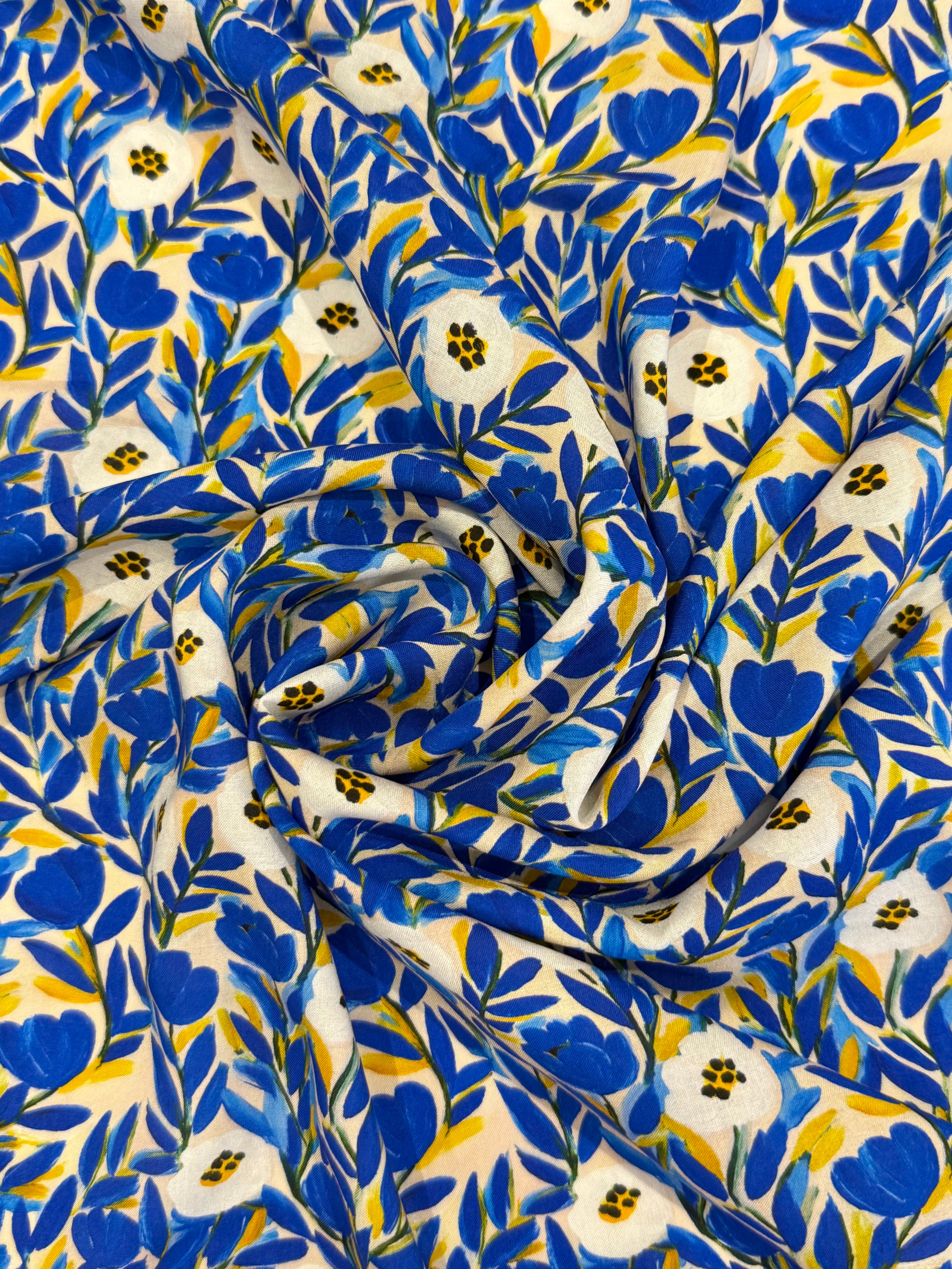Ceramic Story Flowers Viscose Lawn