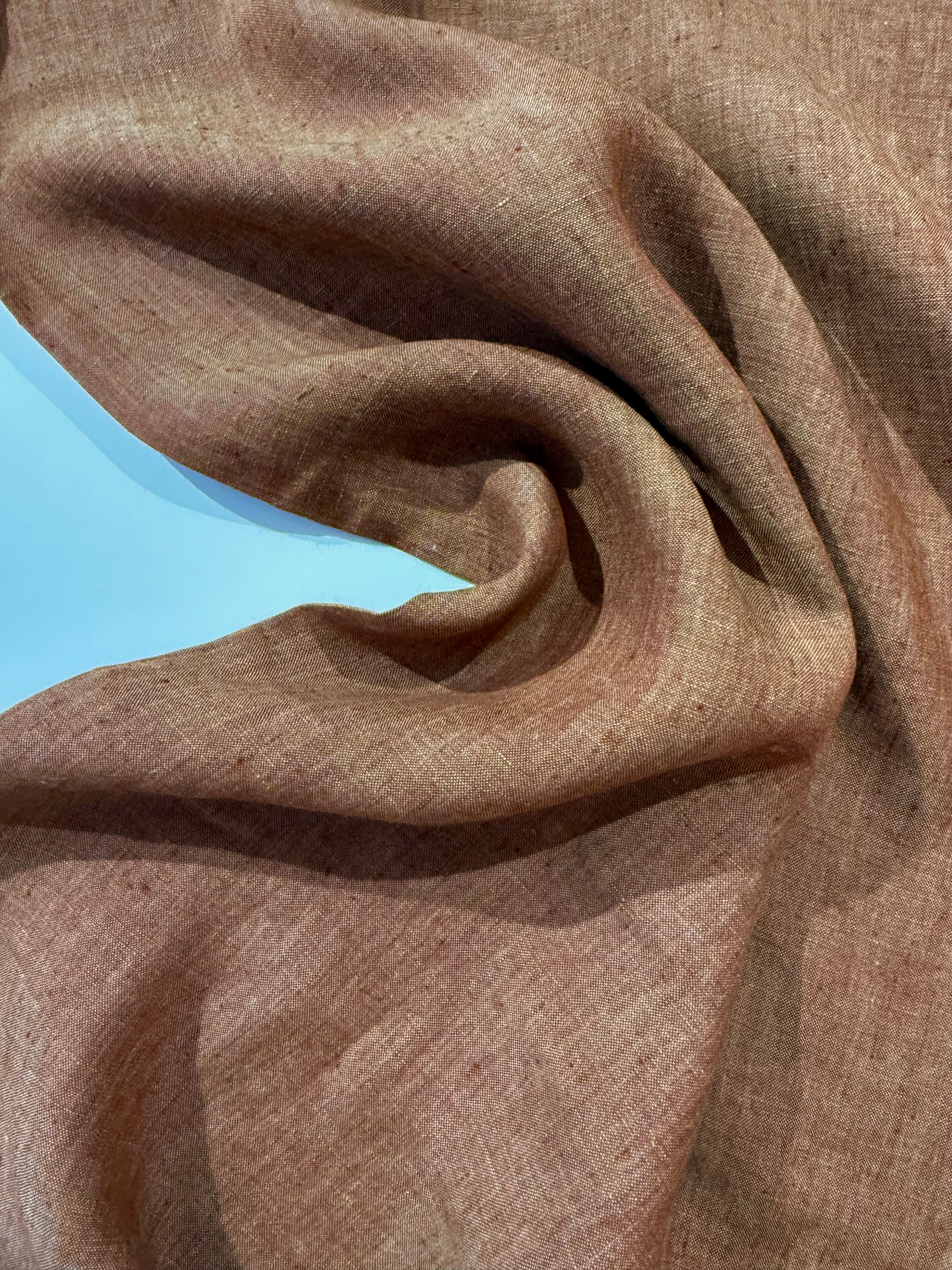 Sea-Drift Laundered Pure Linen - Apricot Glaze