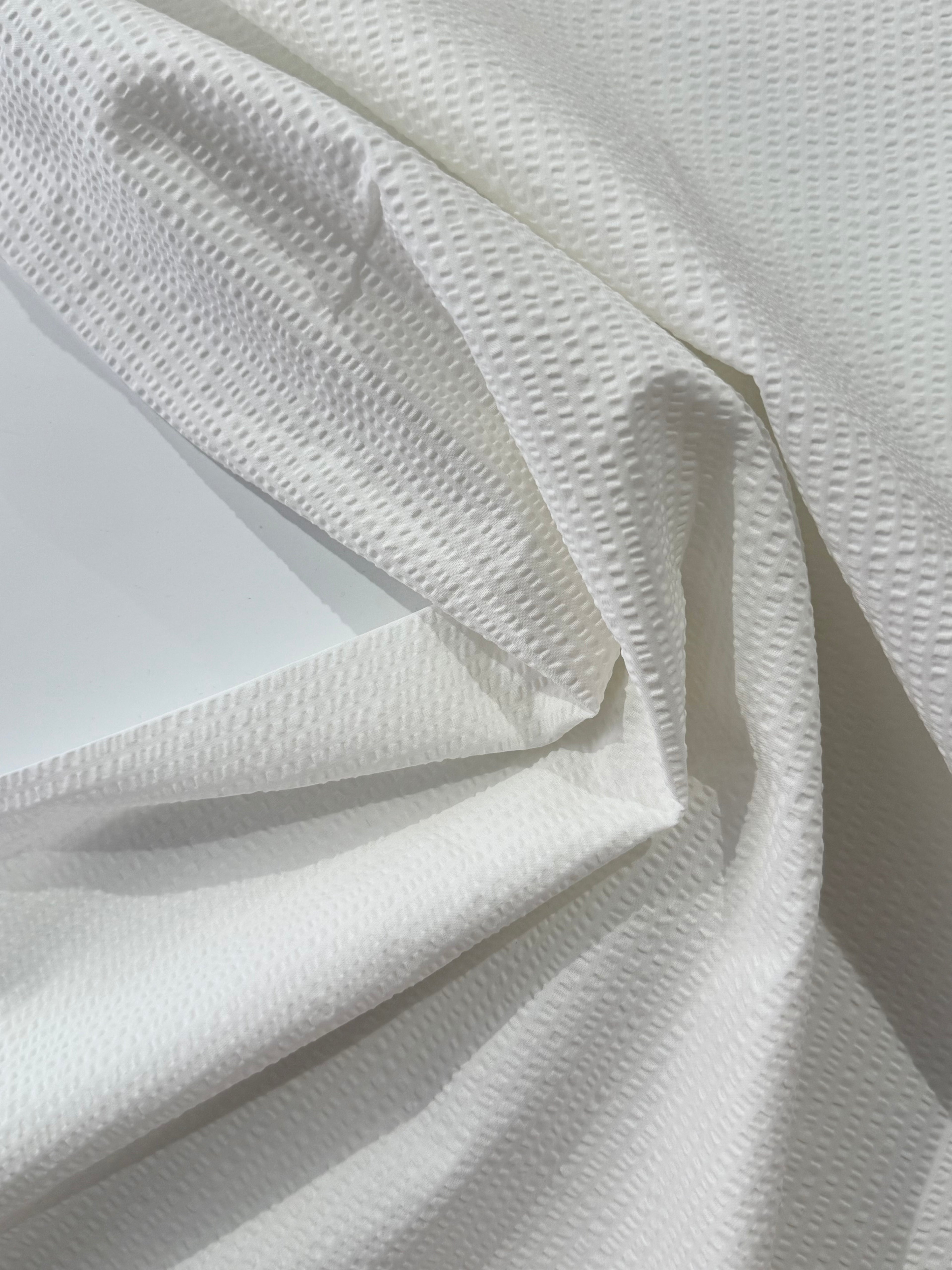 White Cotton Seersucker