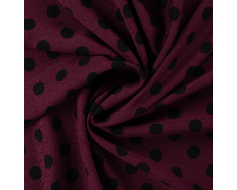 Wine Spot Viscose Twill