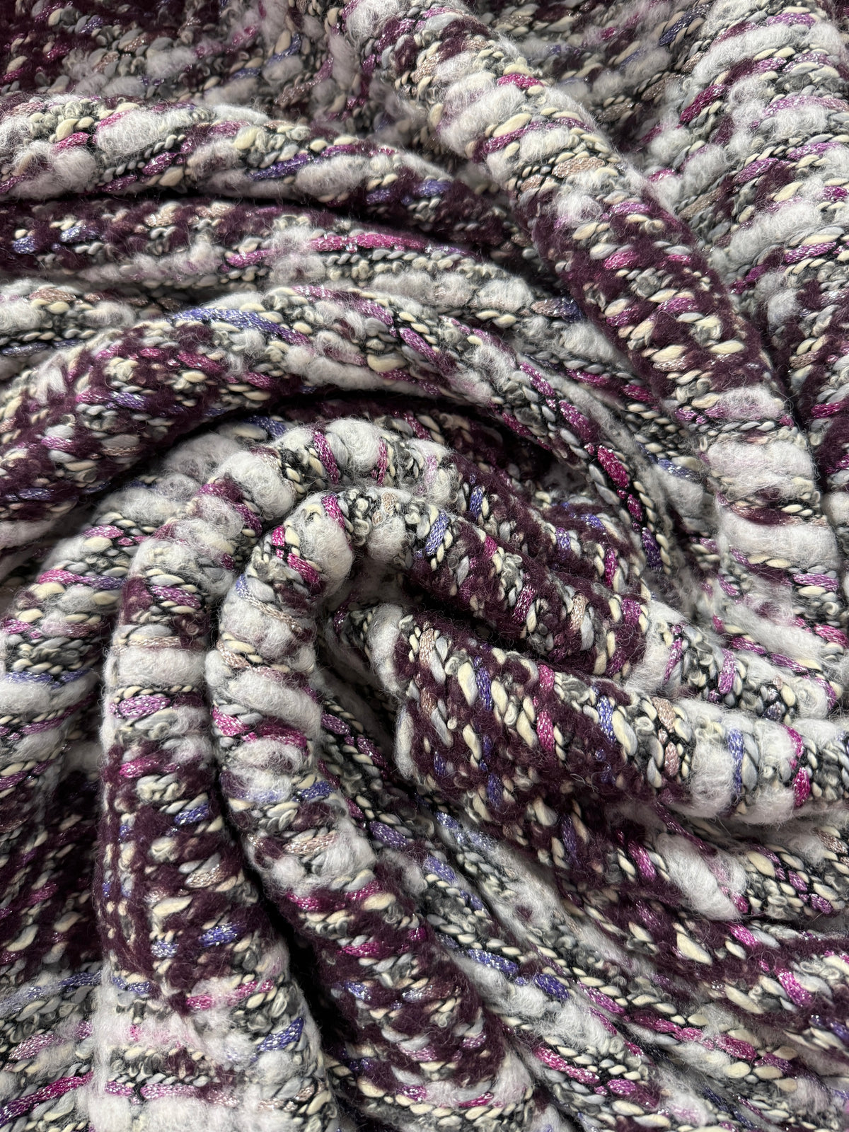 Damson Bouclé Tweed – Deadstock