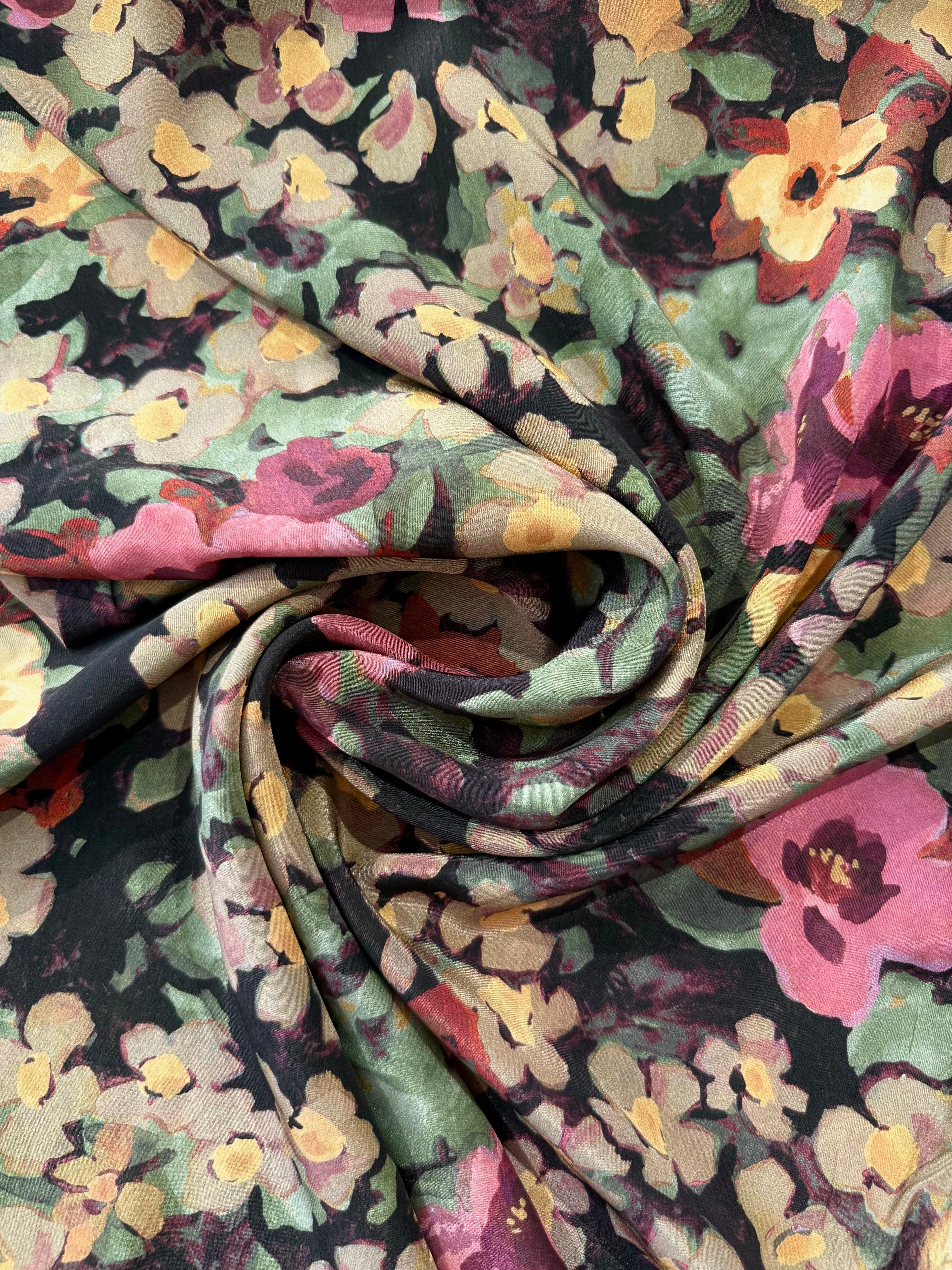 Lady McElroy Flemish Impression Sandwashed Silk-Mix Crepe De Chine