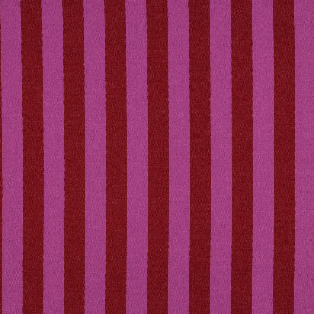 Red And Fuchsia Cotton Yarn Dyed Stripes