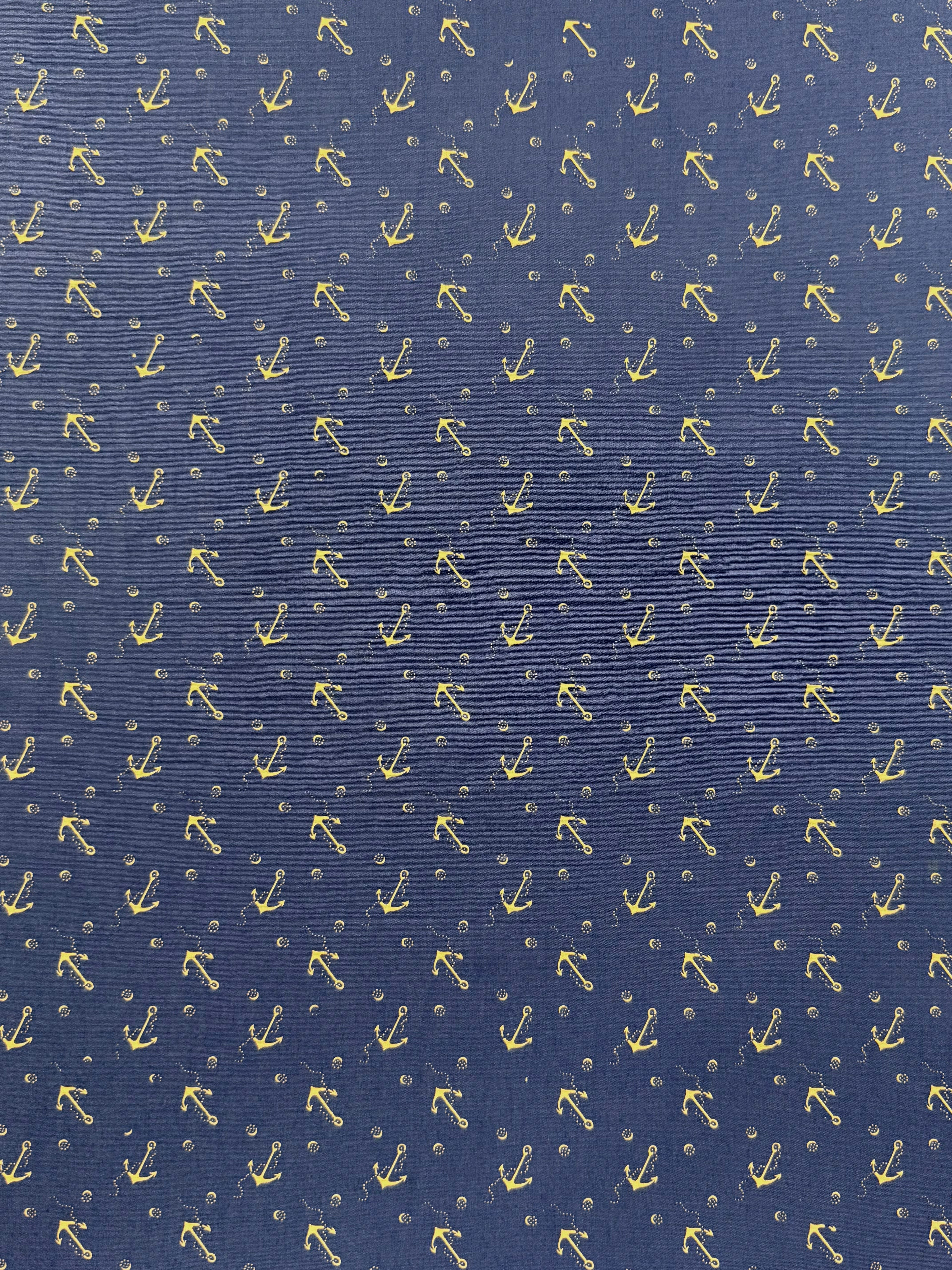 Anchors Away! Deadstock Cotton Poplin