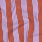 Lavender And Orange Cotton Yarn Dyed Stripes