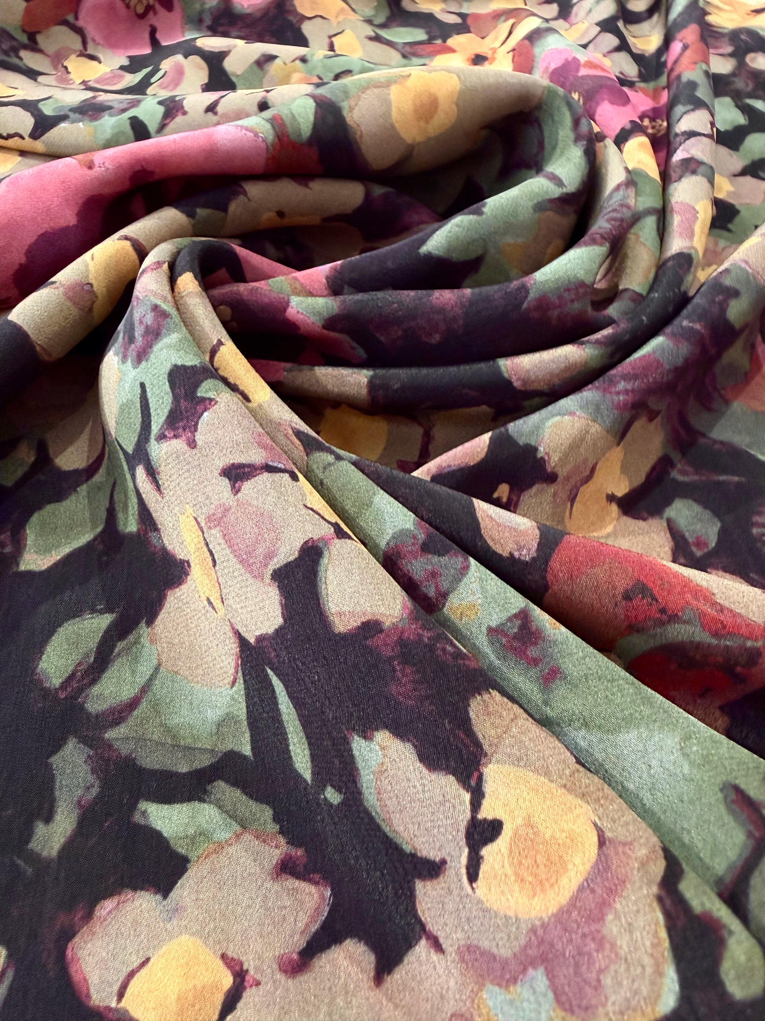 Lady McElroy Flemish Impression Sandwashed Silk-Mix Crepe De Chine