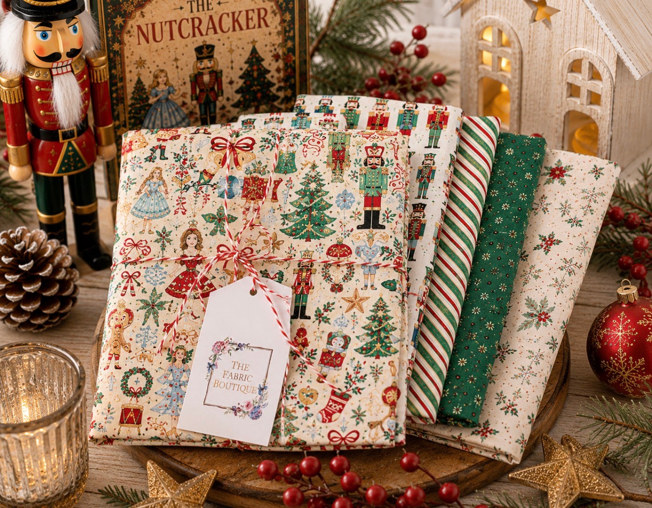The Nutcracker Fat Quarter Bundle x6 By Makower UK