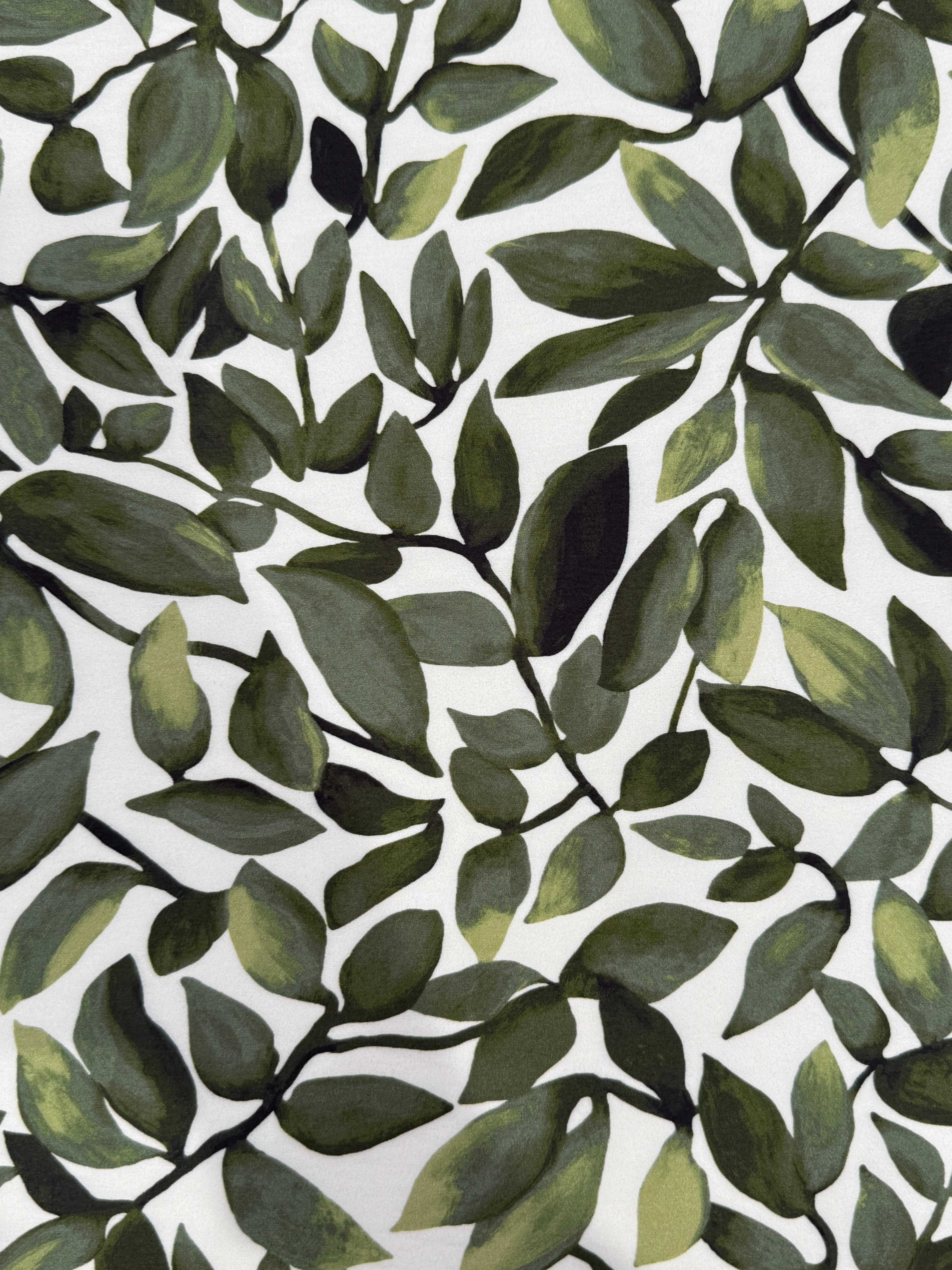Painterly Leaf Viscose Blend