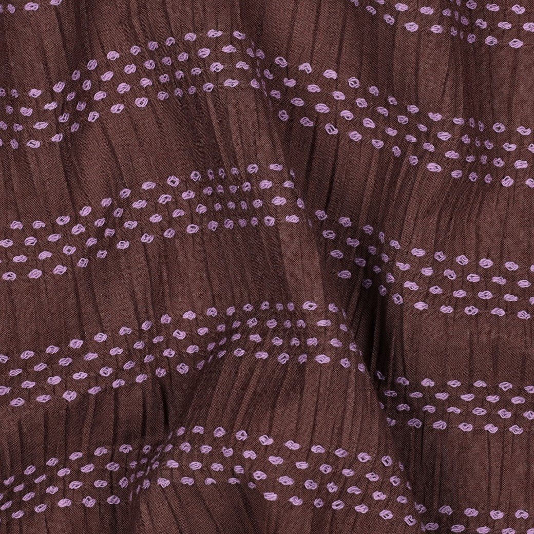 Stitched Stripe Cotton - Brown