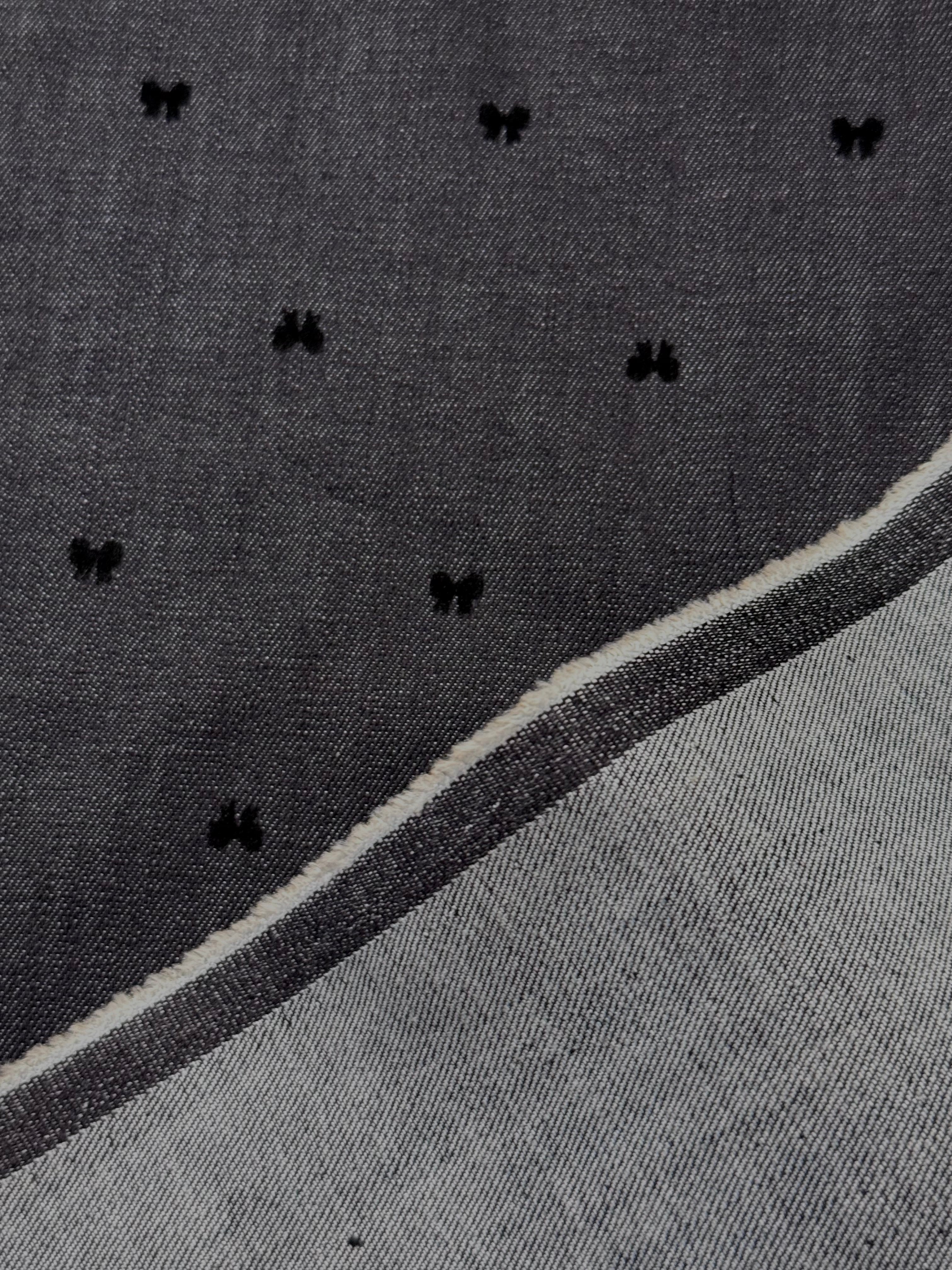 Flock Bow Stretch Indigo Denim 1.15 Metre
