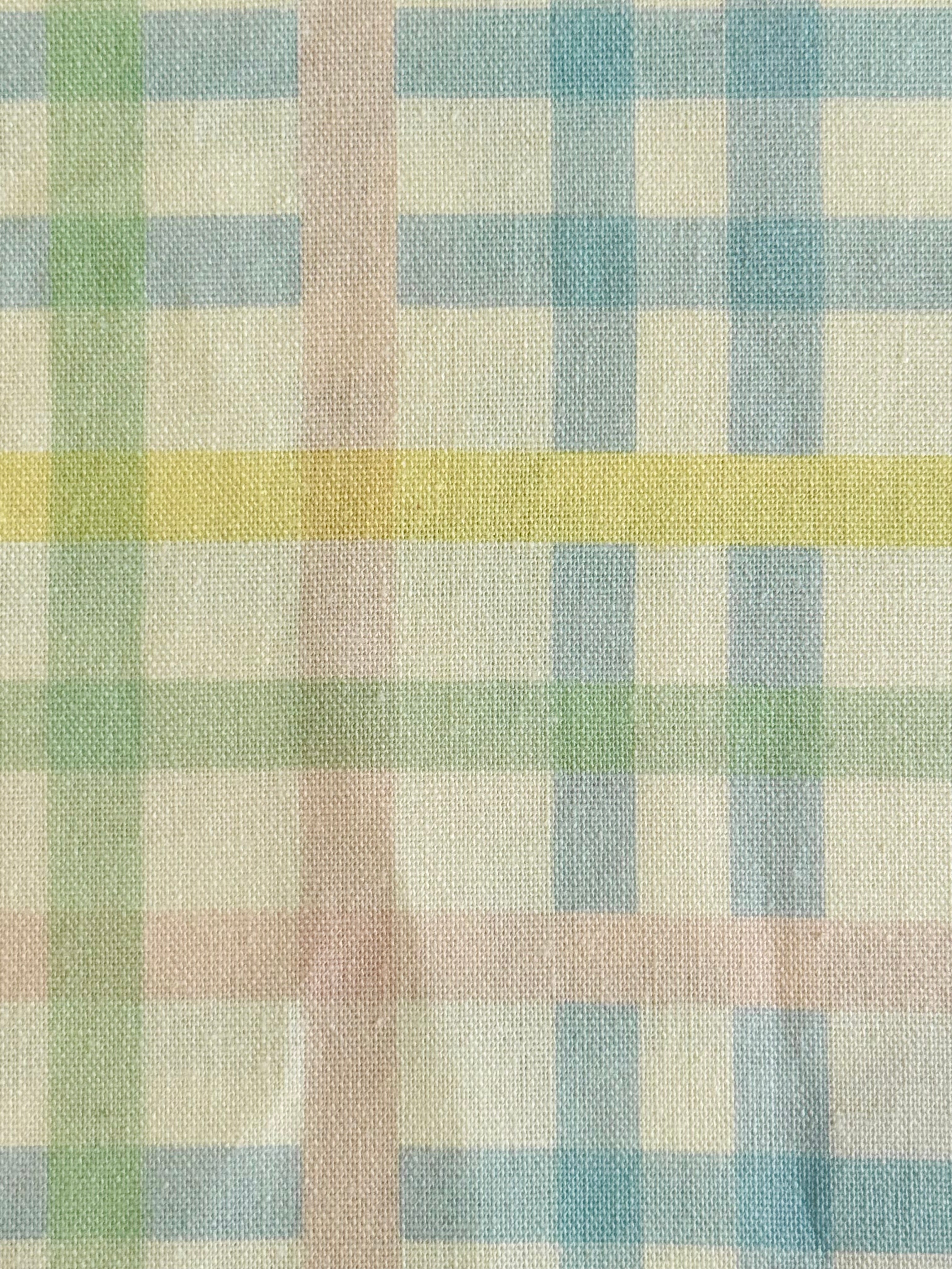 Pastel Checks Linen Viscose Blend