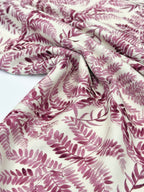 Wine Fern Viscose Crêpe