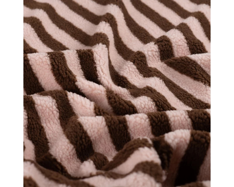 Pink Stripe Sherpa Teddy