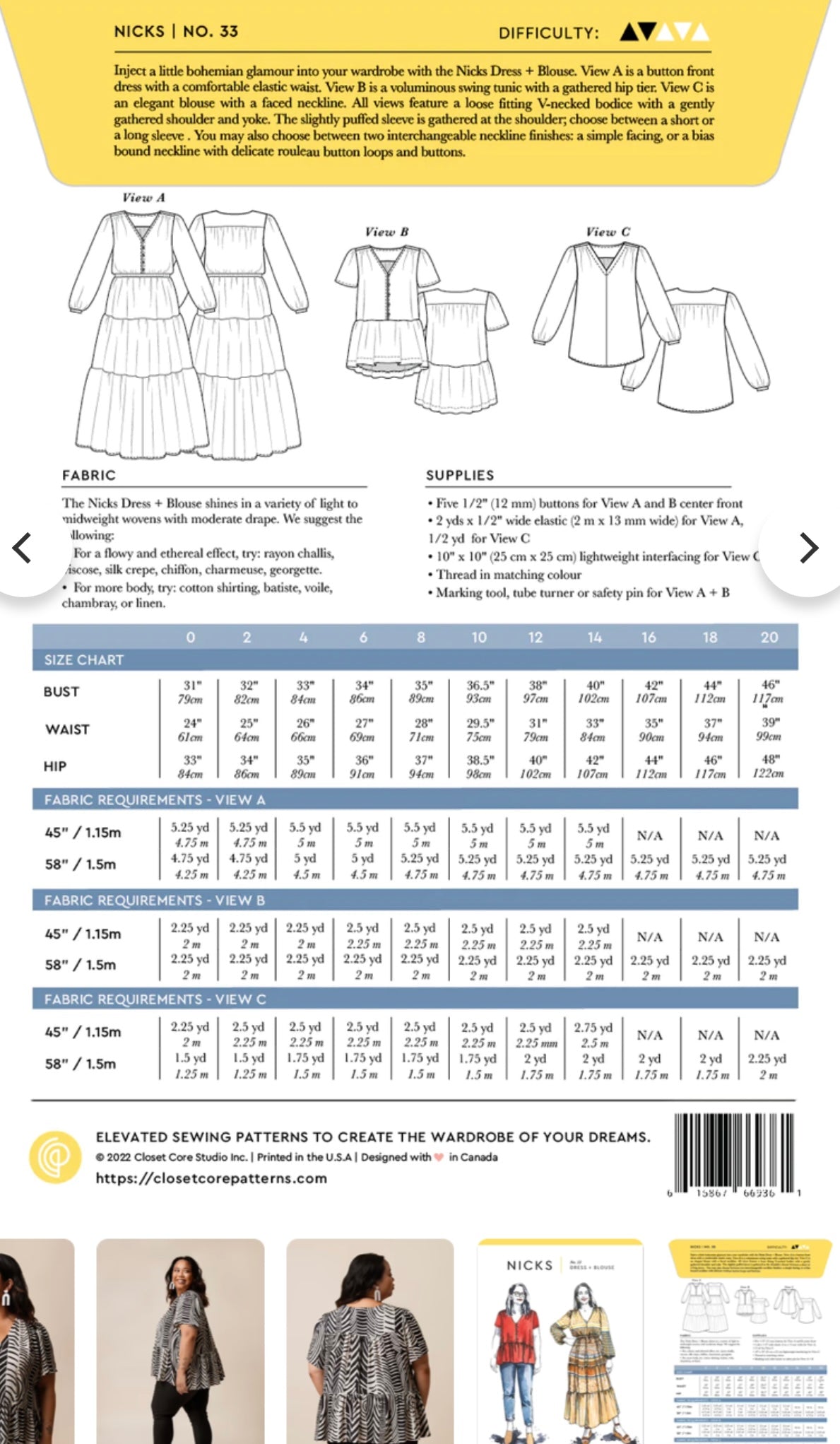 Nicks Dress And Blouse By Closet Core