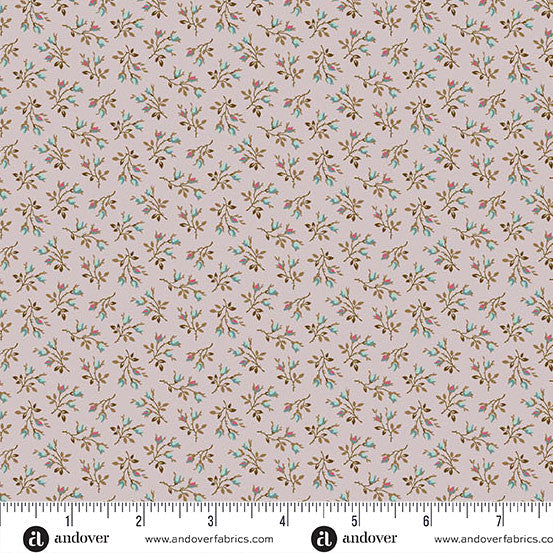 Ayla - Floral Calico Lilac A-1726-P By Max and Louise For Andover Textiles Fat Quarter