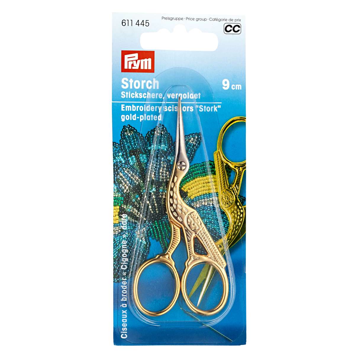 Prym 611445 Stork Embroidery Scissors