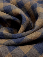 Gallery Gingham Laundered Pure Linen - Mocha - By Lady McElroy