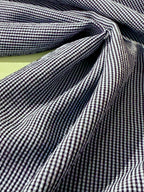 Tiny Gingham Crinkle Deadstock Viscose Blend