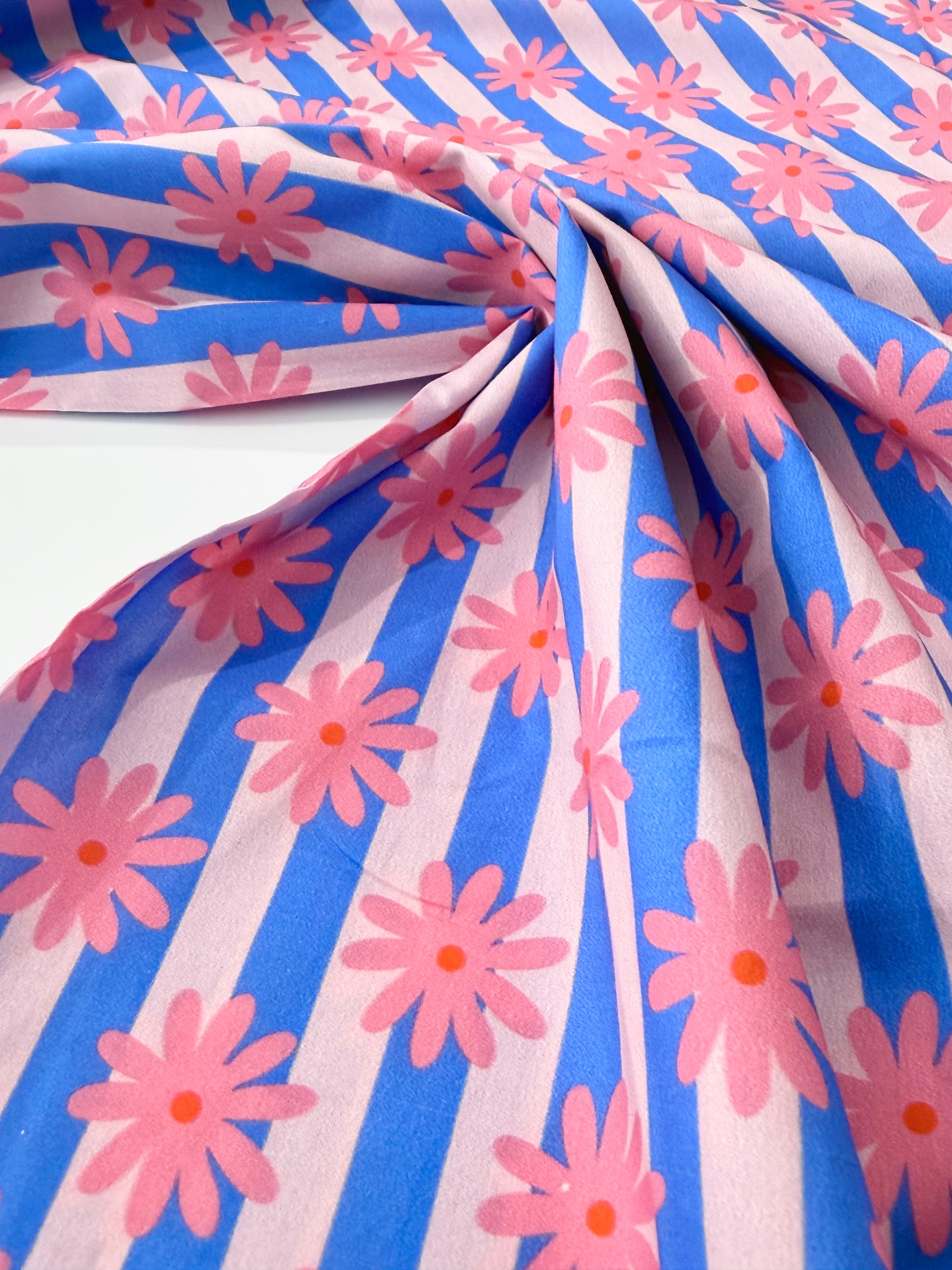 Daisy Stripe EXCLUSIVE - PURE 100% Organic Cotton By Lady McElroy
