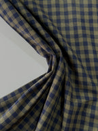 Koushi Gingham Check Japanese Yarn-Dyed Cotton Chambray by Lady McElroy - Olive