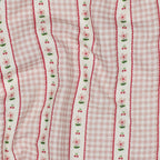 Lillia Gingham Stripe Double Gauze 89cm Remnant