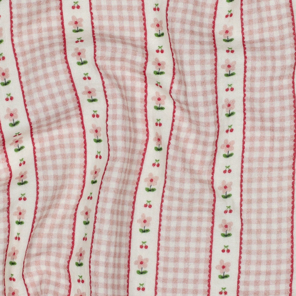 Lillia Gingham Stripe Double Gauze