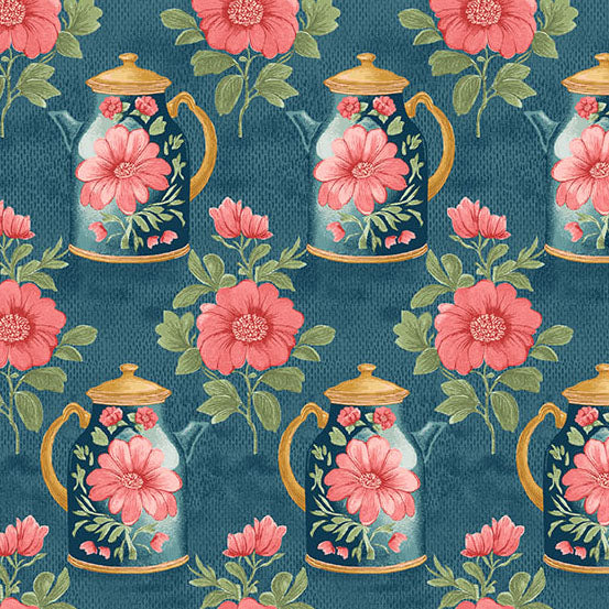 Sparrow Falls Afternoon Tea Deep Prussian A-10390-B By Andover Fabrics
