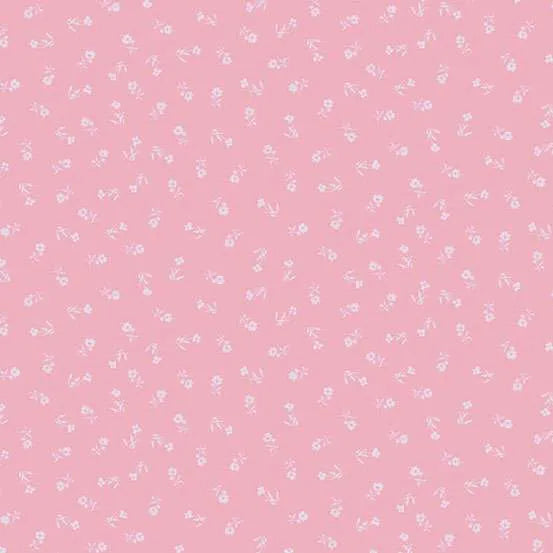 Petite Fleur By Makower UK - Sprig Pink -187-P Fat Quarter