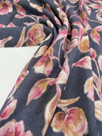Vintage Blooms Viscose Satin - Mauve