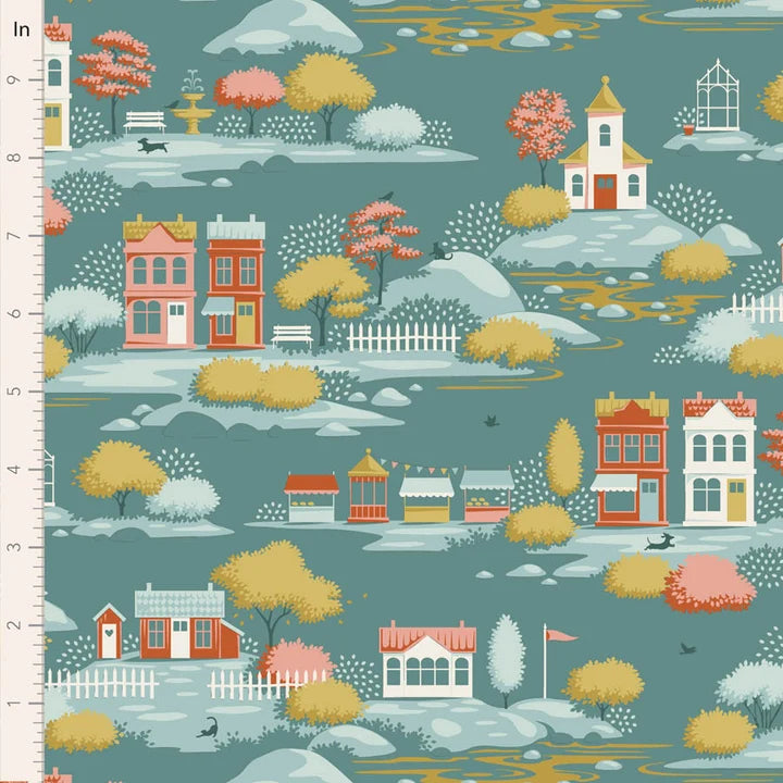 Village Life Village Teal 110180 By Tilda