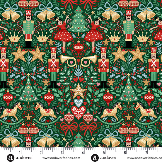 The Nutcracker - Sugar Plum Green MU-229-G - By Makower UK