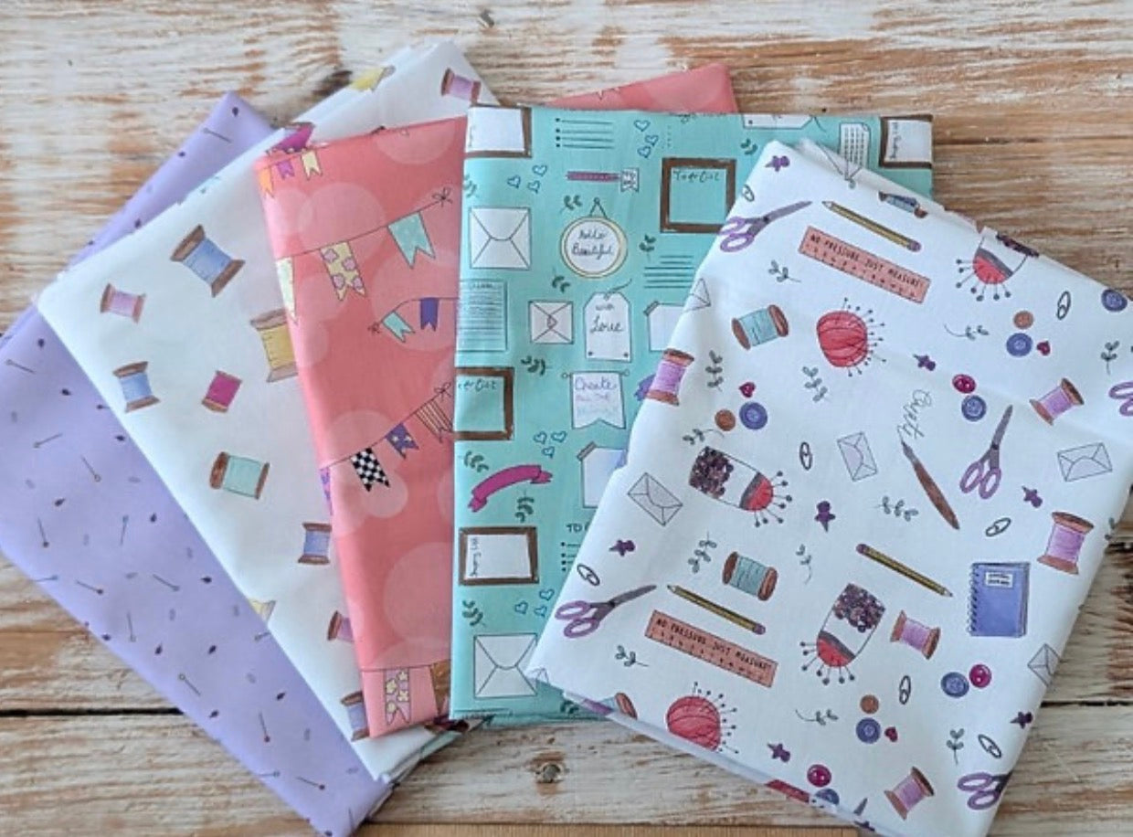 Procraftination 5 x Fat Quarter Bundle By The Fabric Squirrel