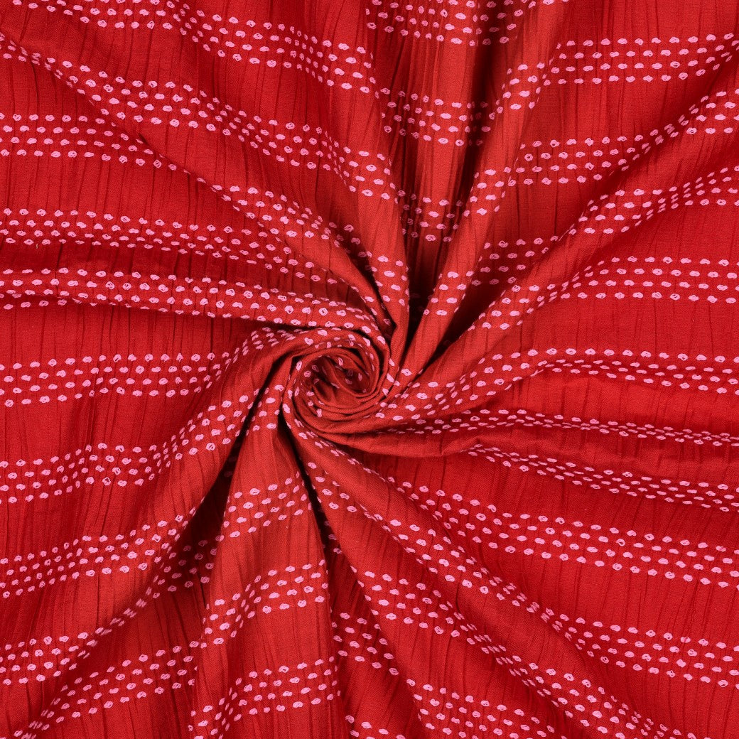 Stitched Stripe Cotton - Red