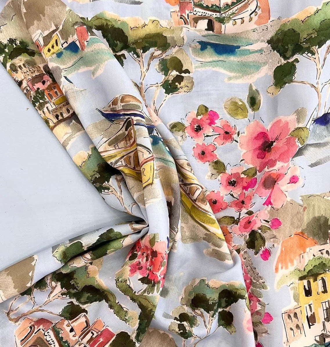 Life In Venice Cotton Marlie Lawn By Lady McElroy