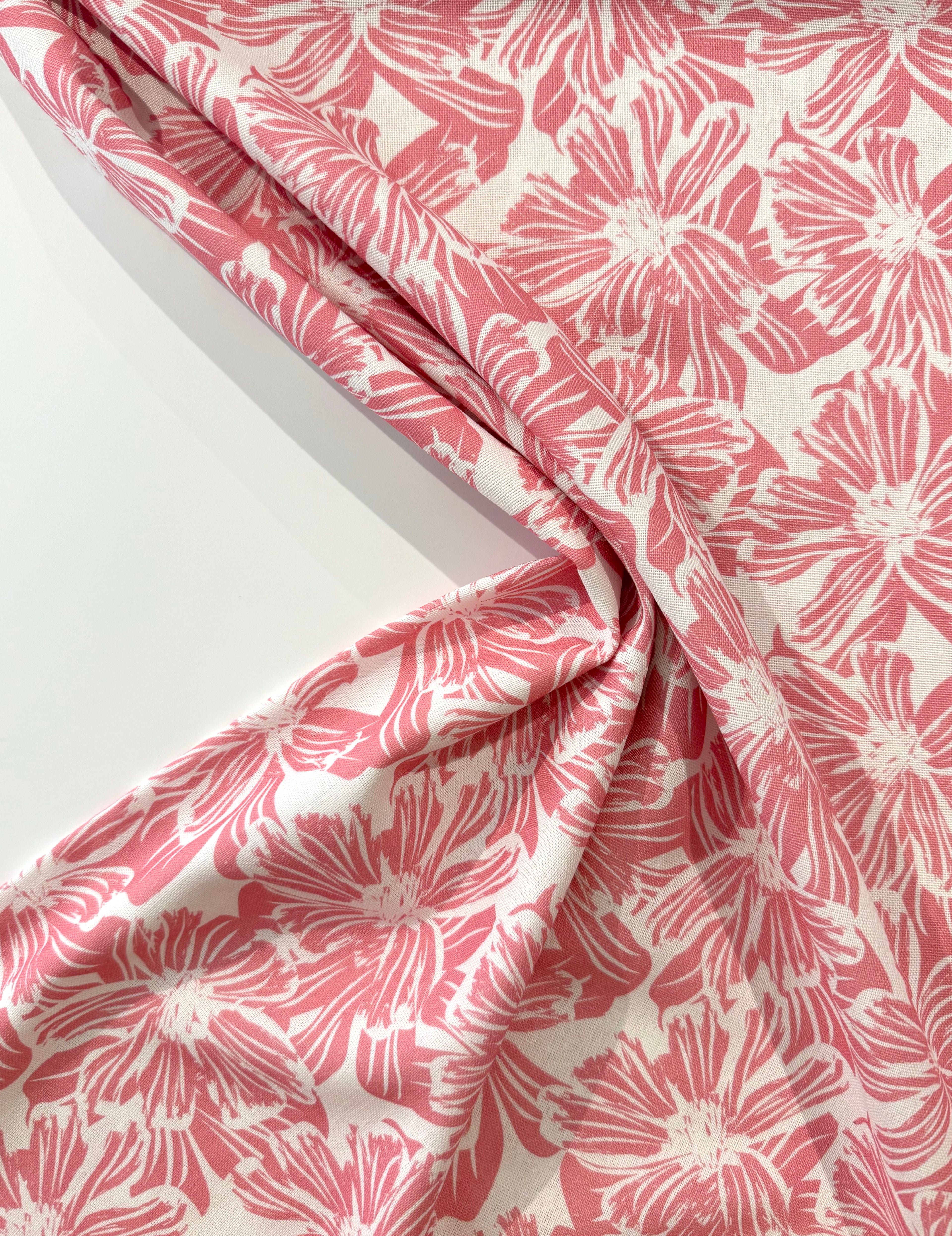 Pretty In Pink Viscose Linen Blend