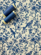 Delft Blue Viscose Linen Blend