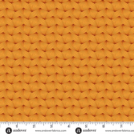 Nightfall - Zig Zag Orange A-10205-O By Andover Fabrics