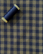 Koushi Gingham Check Japanese Yarn-Dyed Cotton Chambray by Lady McElroy - Olive