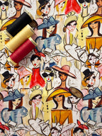 People Watching Viscose Satin
