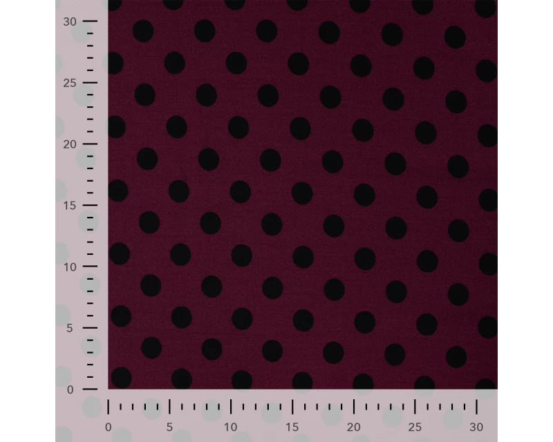 Wine Spot Viscose Twill