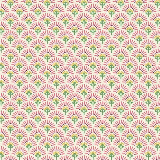 Whimsy - Flower Fan Posy 2/1658E Individual Fat Quarter - By Kim Schaefer For Andover Textiles