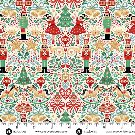 The Nutcracker - Sugar Plum Cream MU-229-Q - By Makower UK